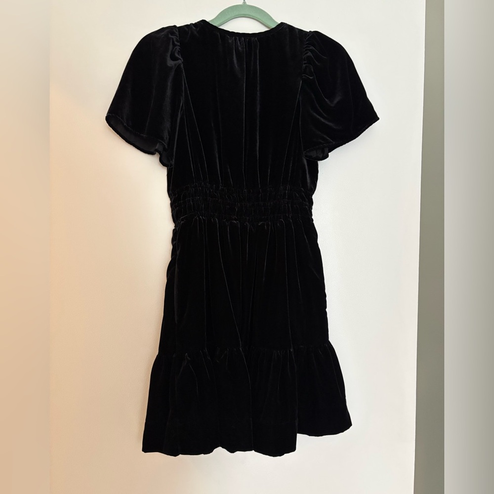 Anthropologie Maeve Mini Black Velvet Dress Size Small - Picture 5 of 8